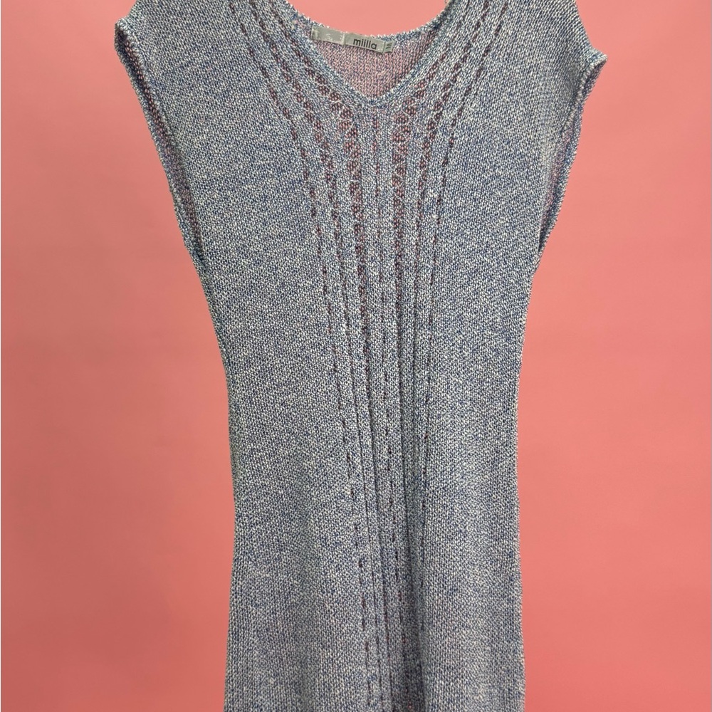 Miilla Clothing Blue Knit Swim Coverup